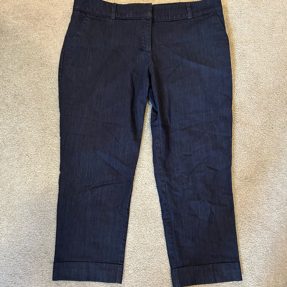 New York & Company 7th Avenue Design Studio Dark Navy Capris